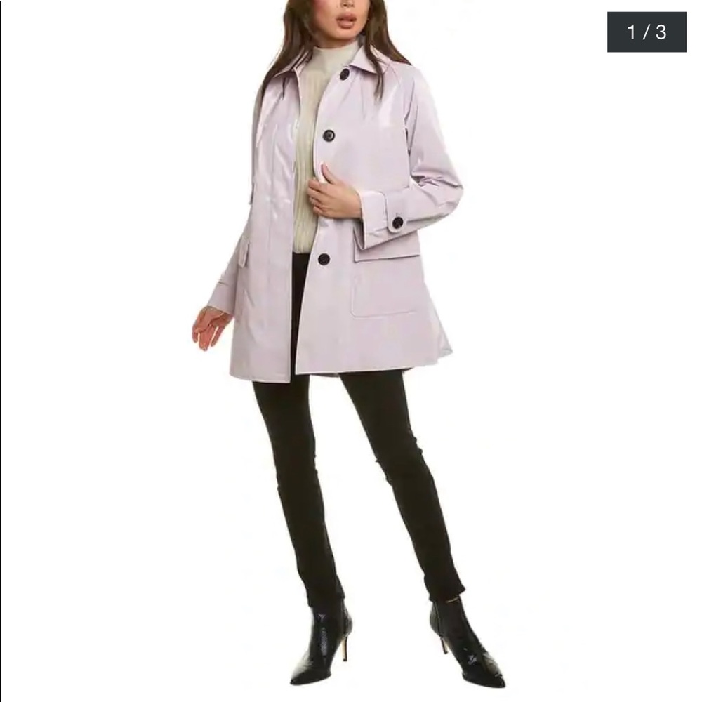 Jane Post Swing Coat Rain Coat in Blush Size Large